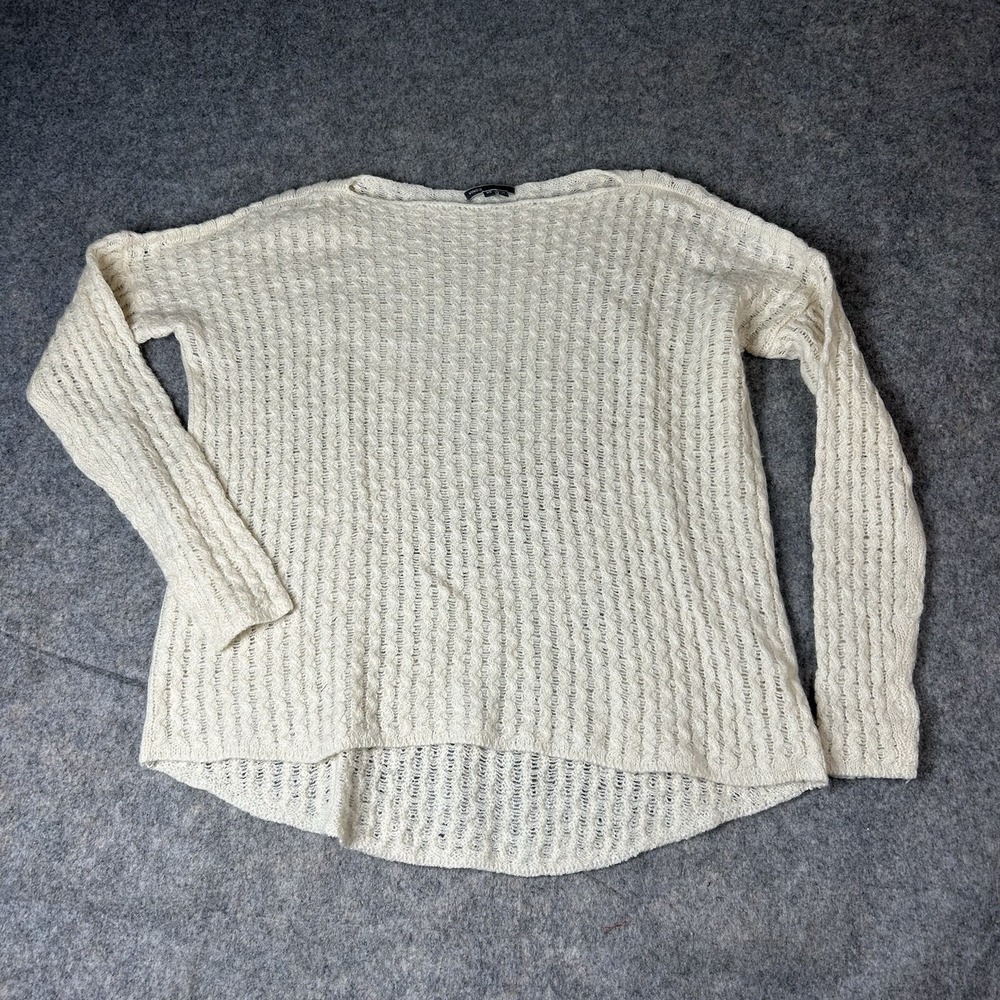 Vince Sweater Women's XS Cream Boat Neck Merino Wool Alpaca Camel Pullover